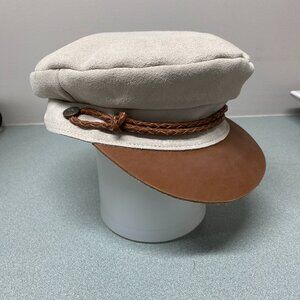 New Brixton Leather Fiddler Cap Size M- 7 1/4